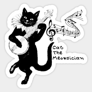 Cat The Meowsician - Music Lover Sticker